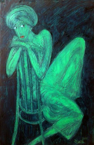 45.Expectation 2017year 60x40cm Original Painting Oil on Canvas3500$ by ZAKIR AHMEDOV